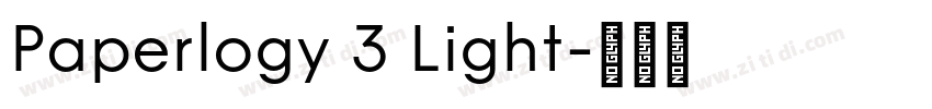 Paperlogy 3 Light字体转换